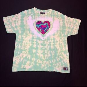 Handmade DEI3REST Tie Dye Shirt “Lime Frequency” size XL
